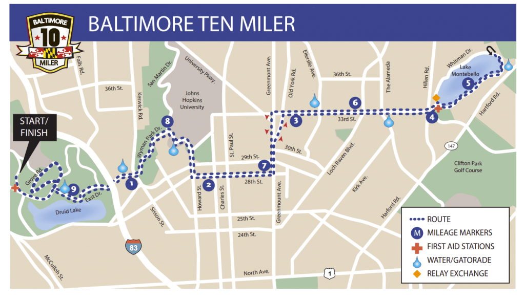 Minor Course Changes in 2024 Baltimore 10 Miler